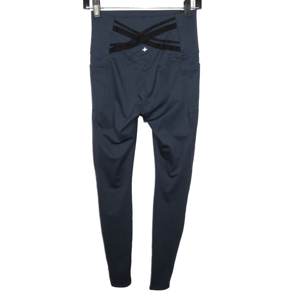 Halara UltraSculpt High Waist Tummy Control Fleece Lined Leggings Navy Size S